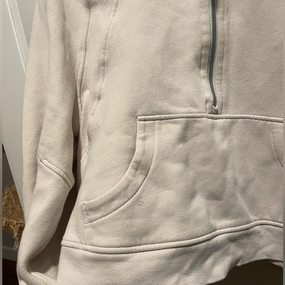 Scuba Oversized Funnel-Neck Half Zip in (Ivory) - Picture 5 of 5